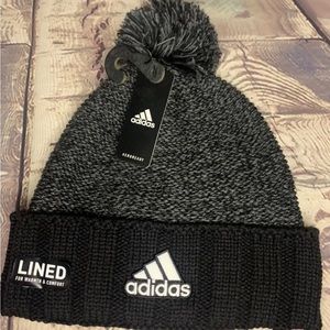 adidas Recon 3 Ballie Pom Beanie Black/gray Mens One Size